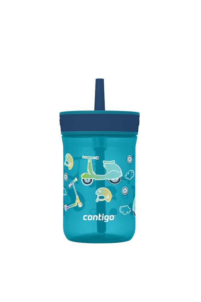 Kids’ Leighton Straw Tumbler with Spill-Proof Leak-Proof Lid, 14oz T2
