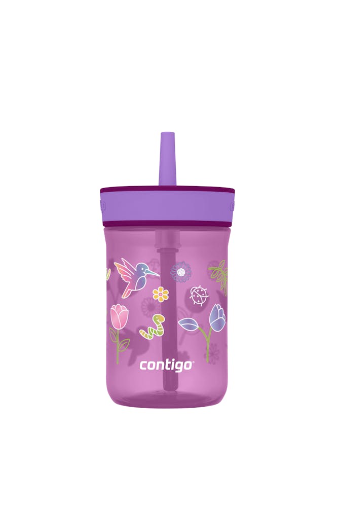 Kids’ Leighton Straw Tumbler with Spill-Proof Leak-Proof Lid, 14oz T2
