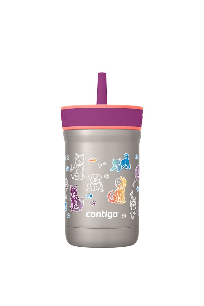 Kids Leighton Spill-Proof Stainless Steel Tumbler with Straw, 12oz I4